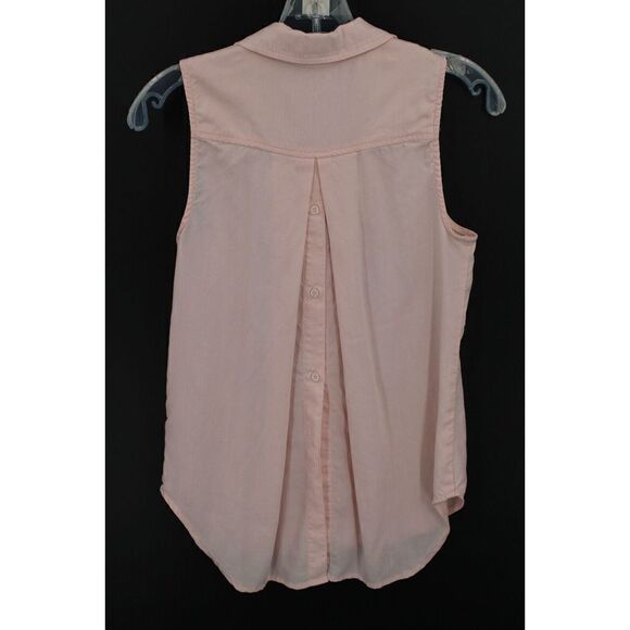 Cloth & Stone Anthropologie Sleeveless Button Front Shirt Rose Pink SIZE XS - Picture 5 of 8